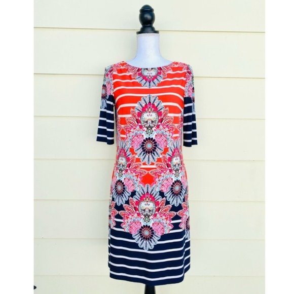 Eliza J Print Jersey Sheath Dress - Picture 5 of 11